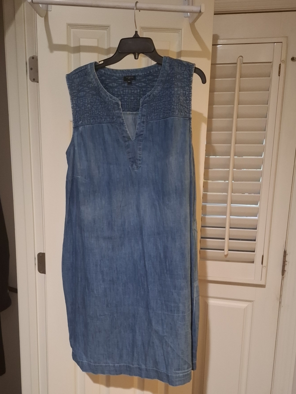 Talbots Blue Sleeveless Denim-Style Tunic